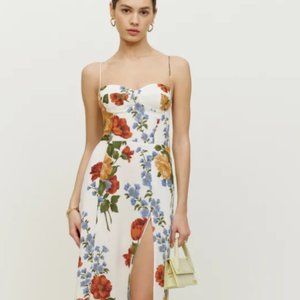 Reformation Juliette Dress - white/floral